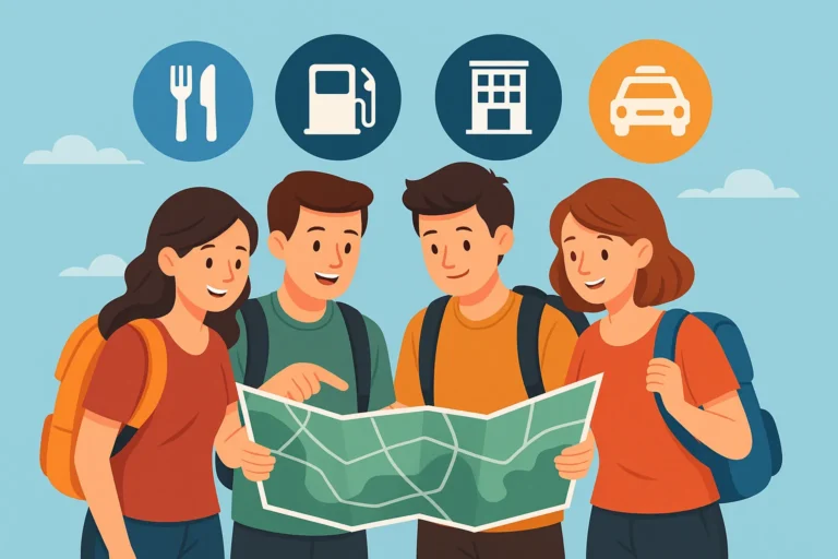 Family planning a trip using free travel expenses tracker