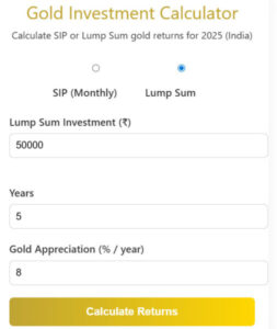 Gold Investment Calculator